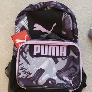 Puma backpack with lunchbox